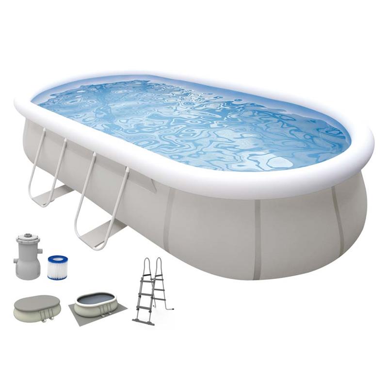 PISCINA OVALE POMPA CARTUCCIA - SCALA - TELO COPERTURA - TEL