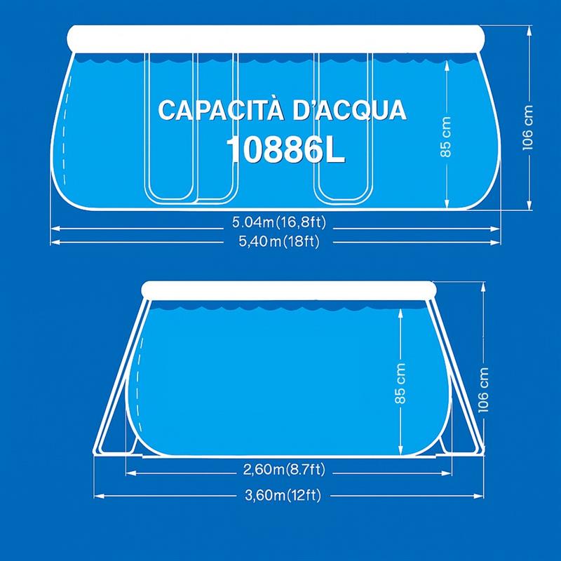PISCINA OVALE POMPA CARTUCCIA - SCALA - TELO COPERTURA - TEL