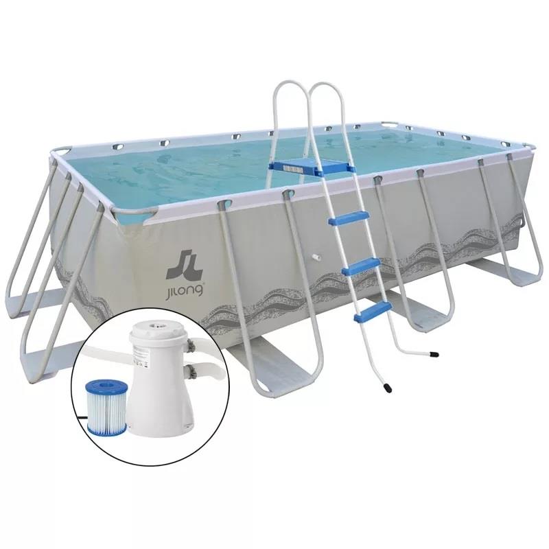 PISCINA RETTANGOLARE POMPA SCALA