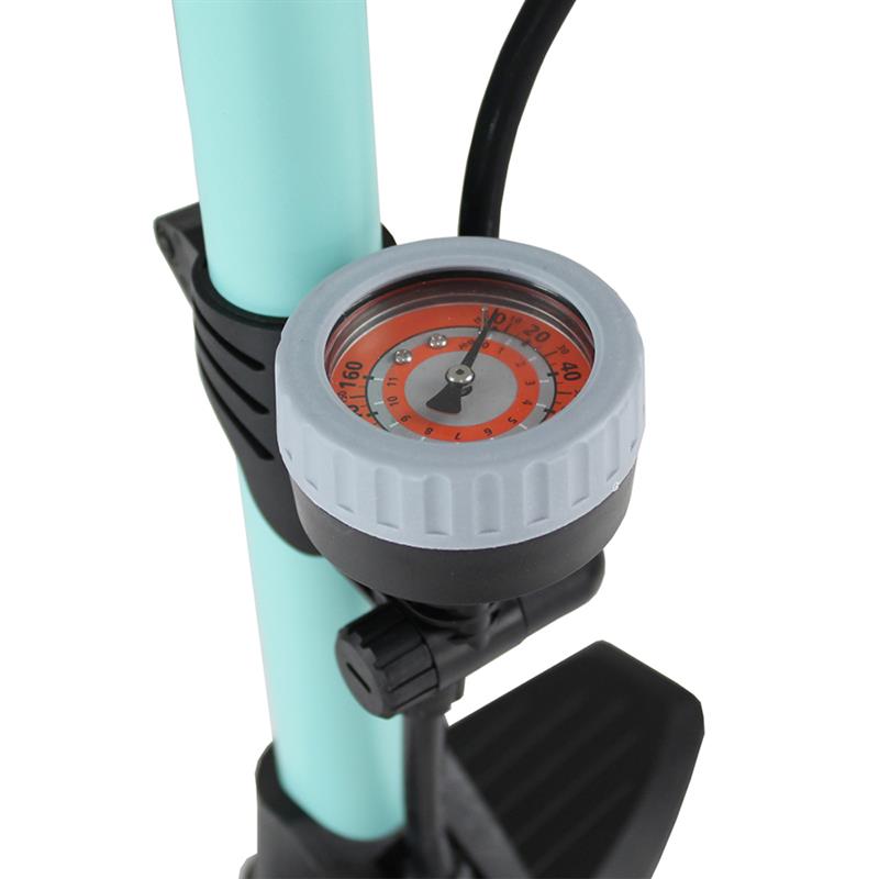 POMPA BICI C/MANOMETRO BLU