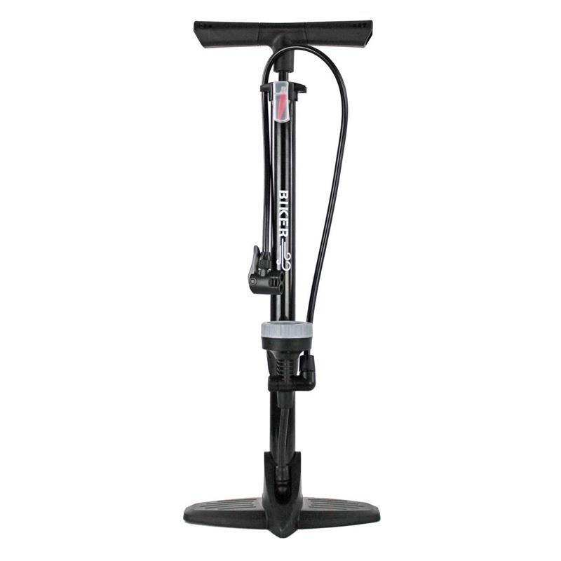 POMPA BICI C/MANOMETRO NERA