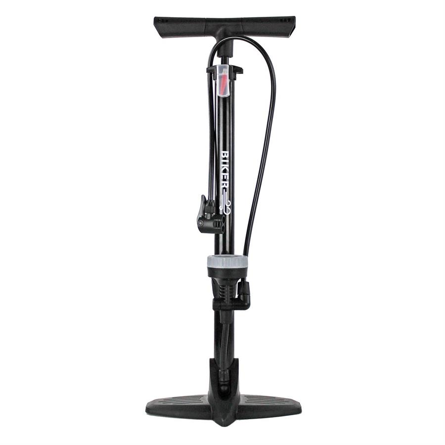 POMPA BICI C/MANOMETRO NERA