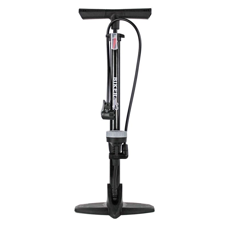 POMPA BICI C/MANOMETRO NERA