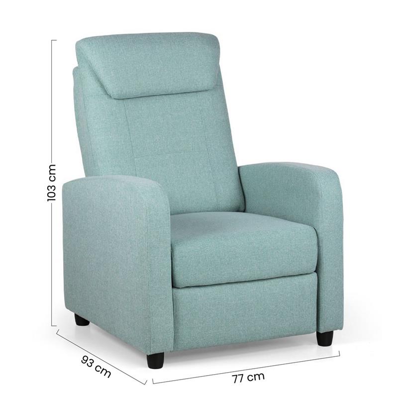 MARTA POLTRONA PUSH BACK VERDE ACQUA #17
