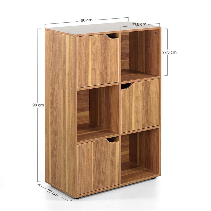 UBLI CUBO 6C NOCE 59,6X29X90,5 CM