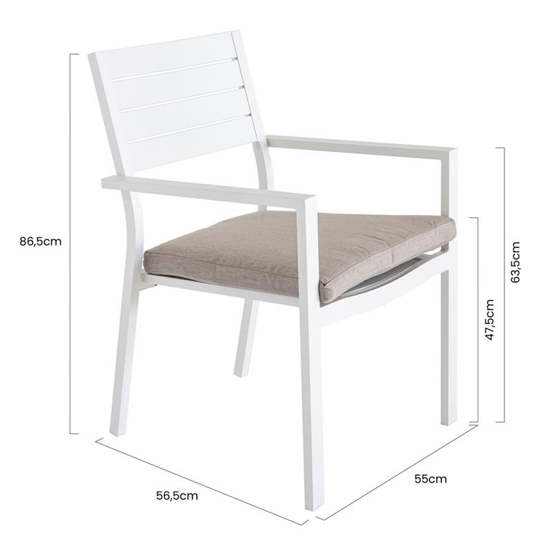 CHICCA SEDIA ALLUM BIANCO