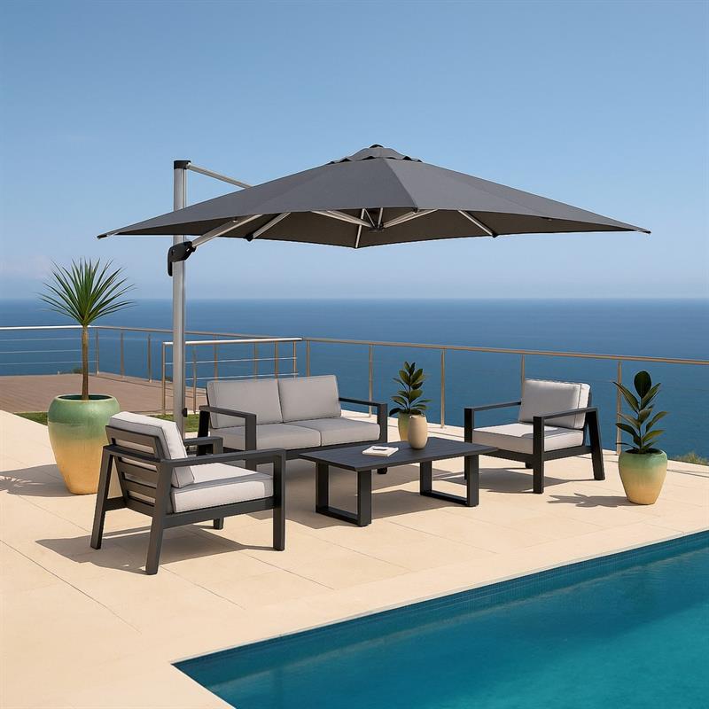 OMBRELLONE ROMA 3*3 GRIGIO