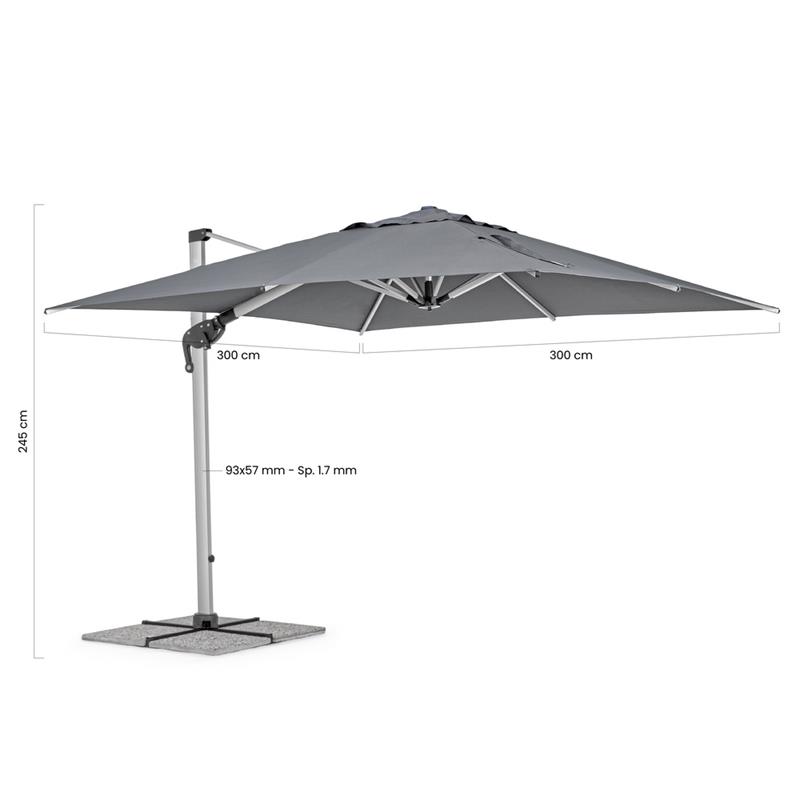 OMBRELLONE ROMA 3*3 GRIGIO