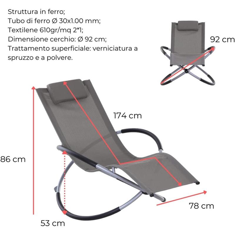 ELLITTICA SEDIA GRIGIO PROFONDO