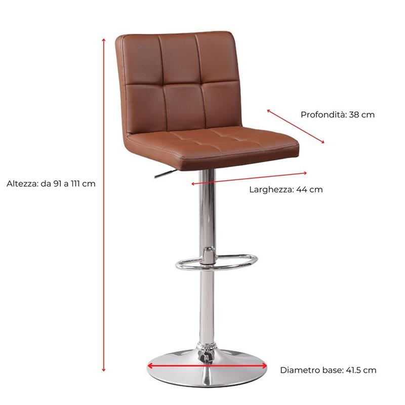 SGABI BAR CROSS BROWN