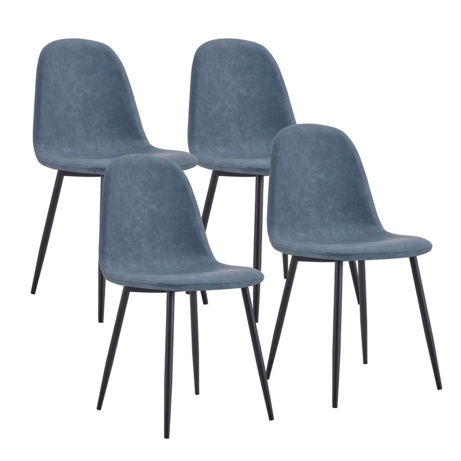 BELLA SEDIA ECOPELLE BLU #03