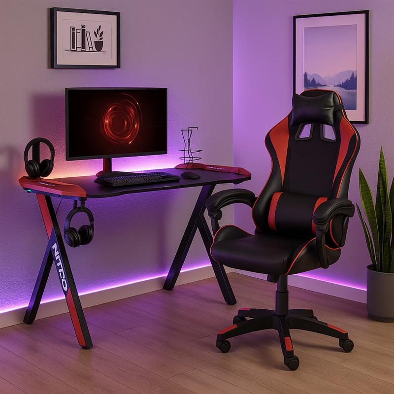 SEDIA GAMING ROSSO/NERA