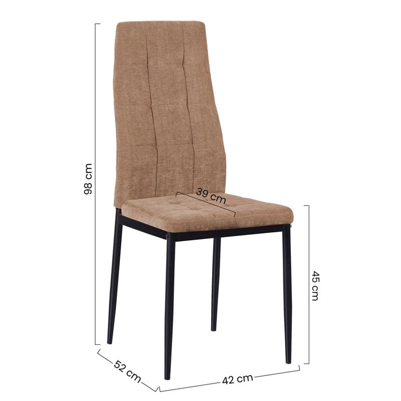 MILANO SEDIA 4PCS NOCCIOLA G064-33