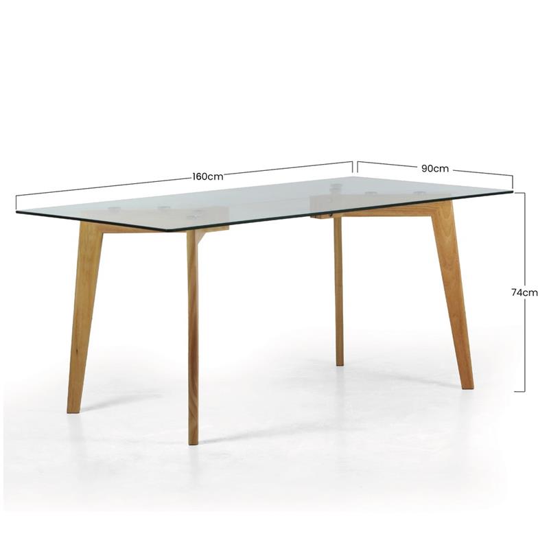 LEKNES TAVOLO RETTANGOLARE 160X90X74 CM