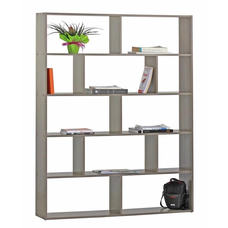 LINZ LIBRERIA ROVERE GRIGIO 124X24X160 CM