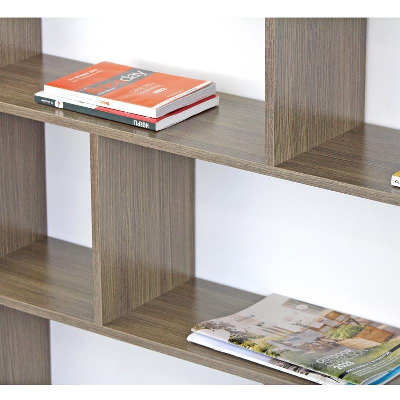 LINZ LIBRERIA ROVERE GRIGIO 124X24X160 CM