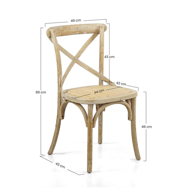 CROSS SEDIA NATURALE 46X42X87