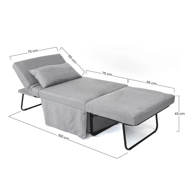BIBI POUF LETTO GRIGIO CHIARO #11