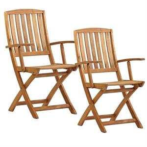 SEDIA CON BRACCIOLI ACACIA OLIATA 56X54X96 CM