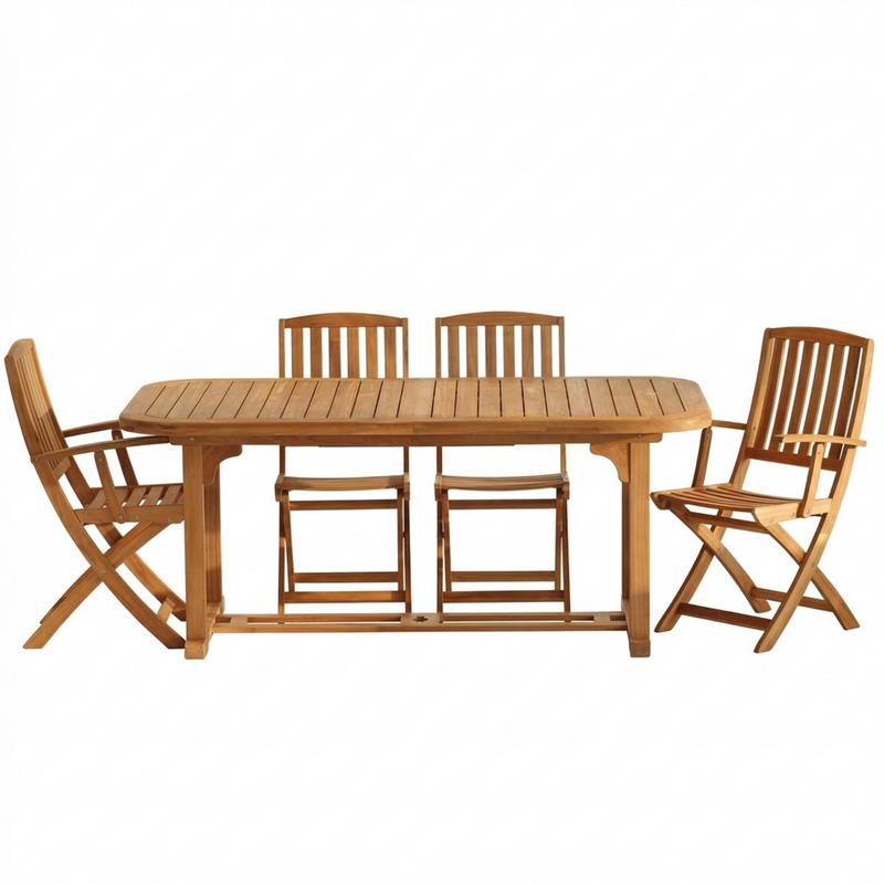 SEDIA CON BRACCIOLI ACACIA OLIATA 56X54X96 CM