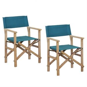 Sedia da regista pieghevole in legno di robinia blu corallo - Brindisi
