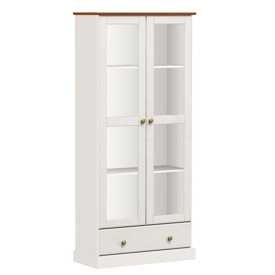 PROVENZA VETRINA 2 ANTE 1 CASSETTO 85X35X193 CM