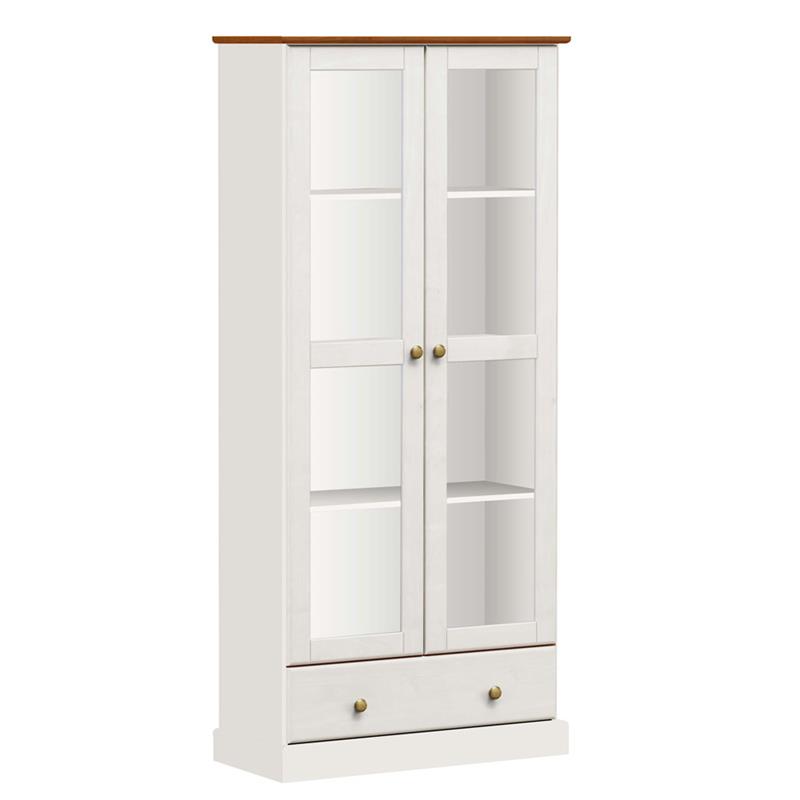PROVENZA VETRINA 2 ANTE 1 CASSETTO 85X35X193 CM