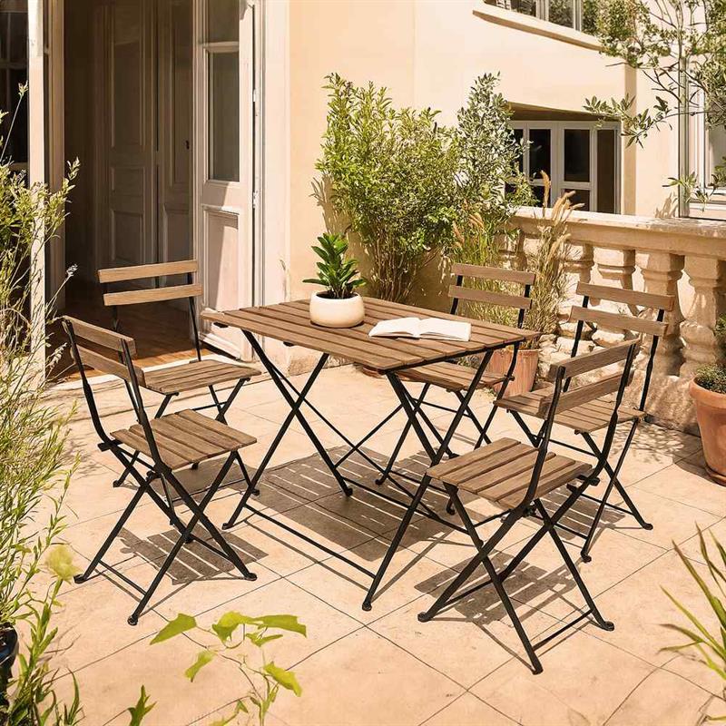 SET BISTRO NERO X4