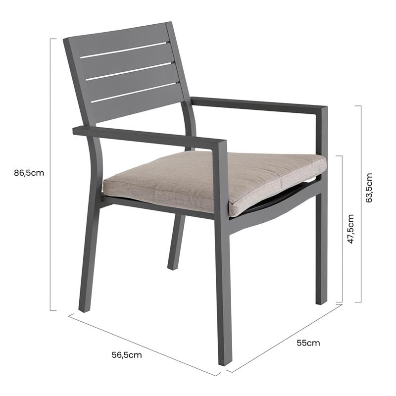 CHICCA SEDIA ALLUM GRIGIO