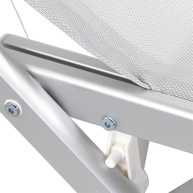 IBI LETTINO BAGNINO ALLUMINIO TESSUTO BIANCO