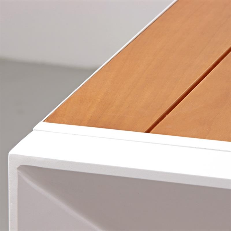 TV ALU + WOOD 160/240*100*075 BIANCO