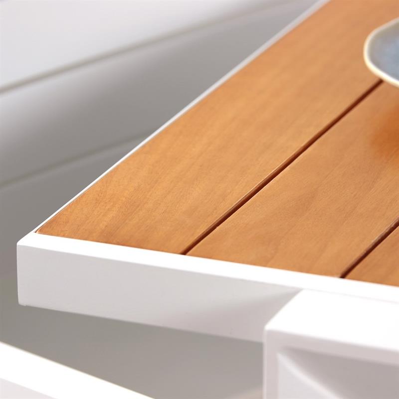 TV ALU + WOOD 200/300*100*075 BIANCO