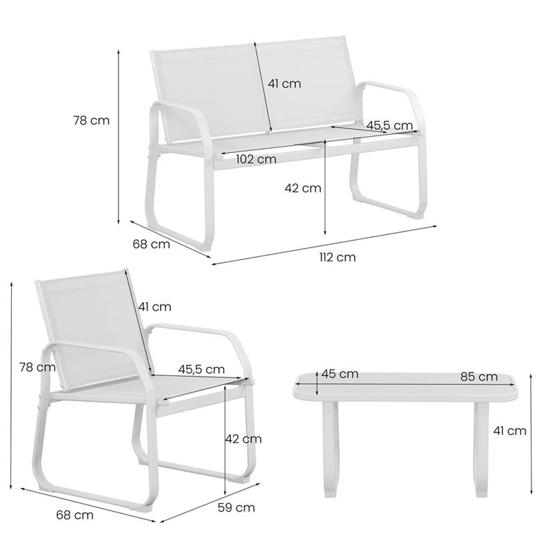 SET ECOSTEEL BIANCO