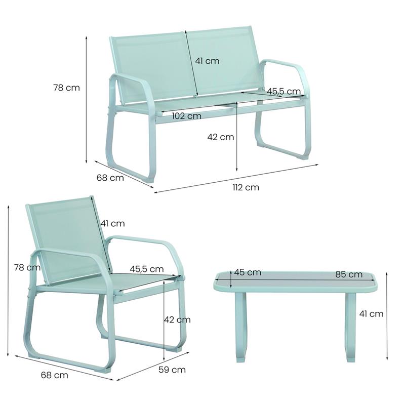 SET ECOSTEEL BLUE