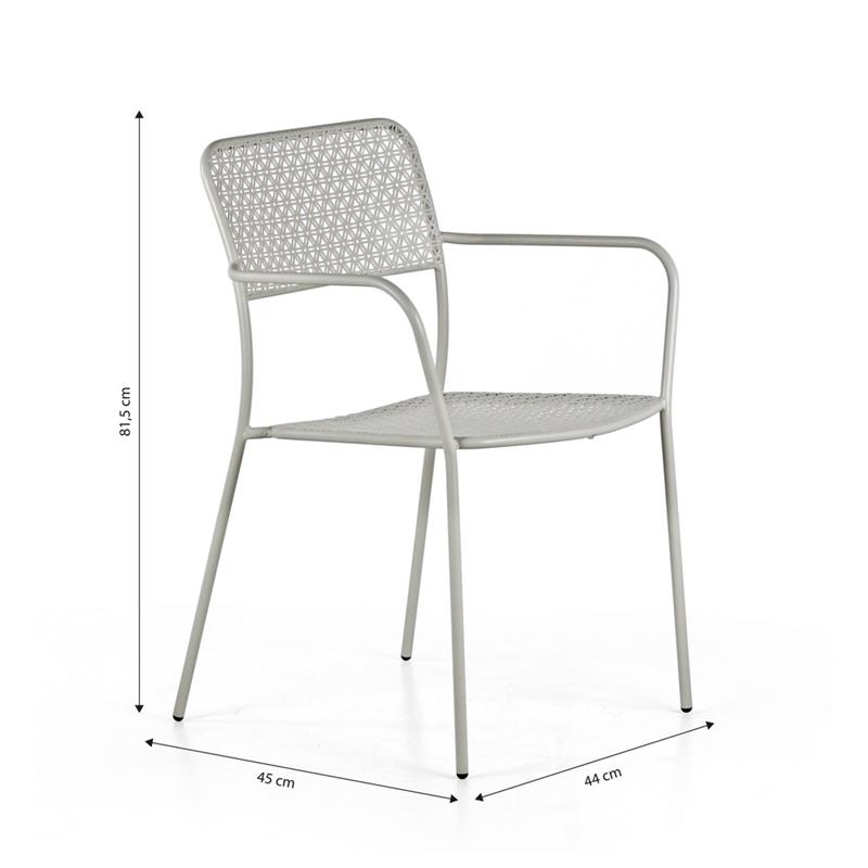SEDIA STEEL AURA C/B GREY