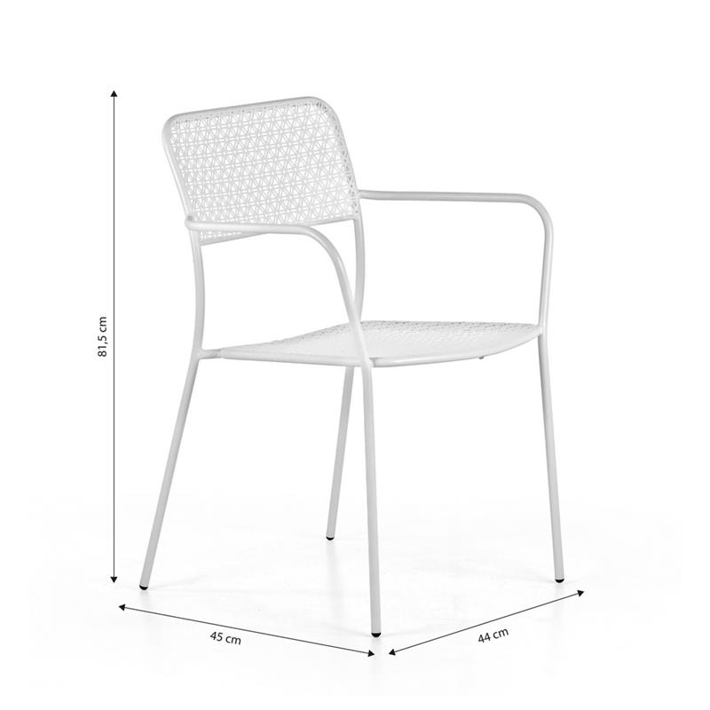 SEDIA STEEL AURA C/B BIANCO