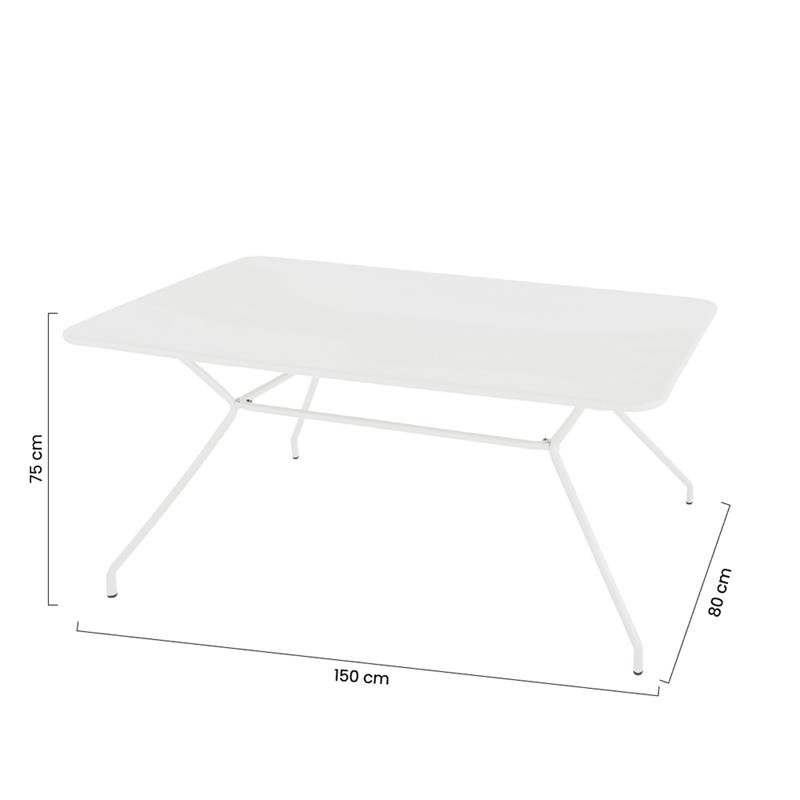 TV STEEL 150*080CM BIANCO