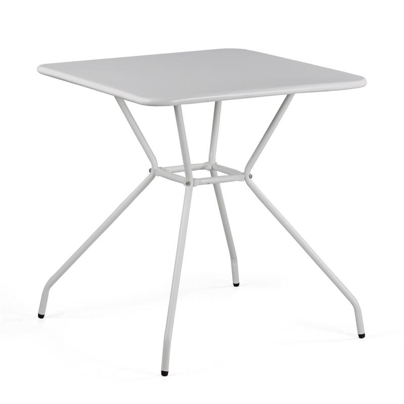 Tavolino da giardino quadrato in acciaio grey 70x70 cm - Aura