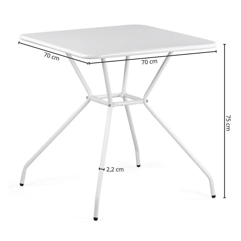 TV STEEL 070*070CM  BIANCO