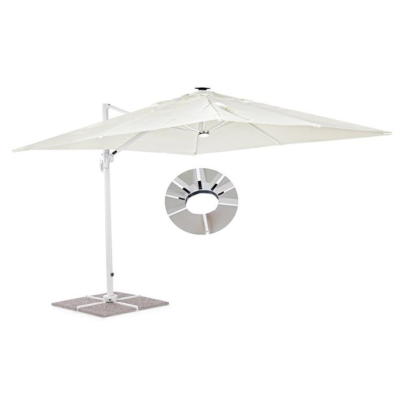 OMBRELLONE ROMA LIGHT 3*3 BIANCO