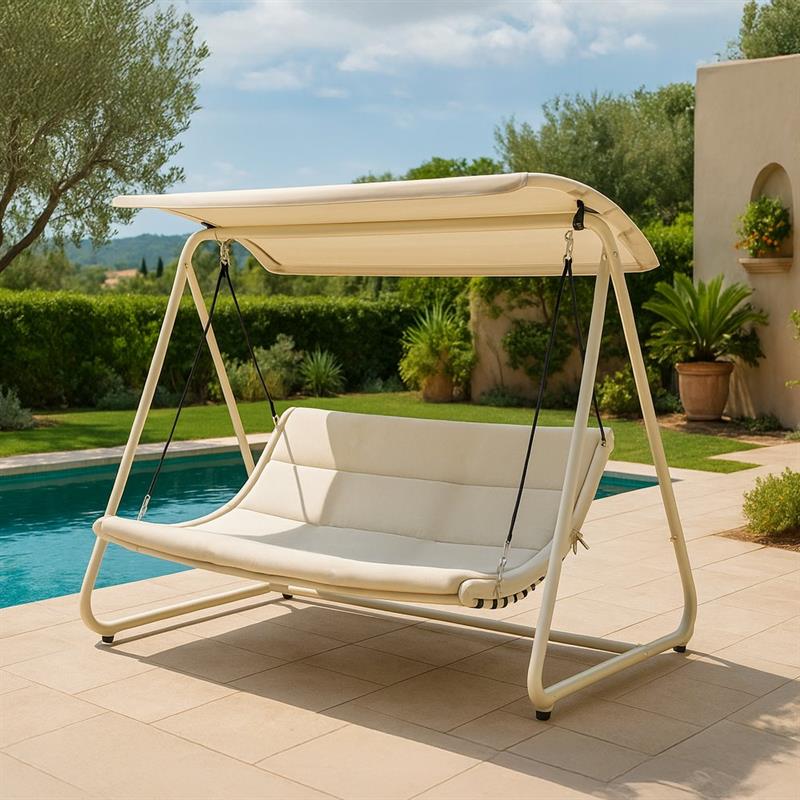 SWING BED DOPPIO TAUPE