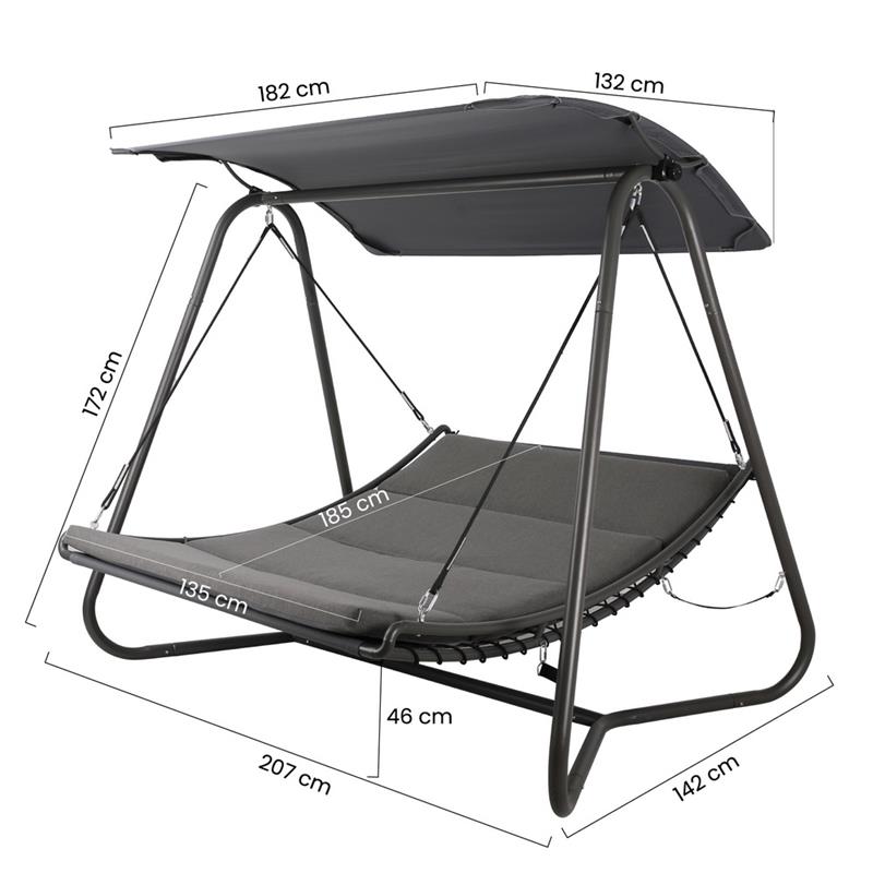 SWING BED DOPPIO GREY