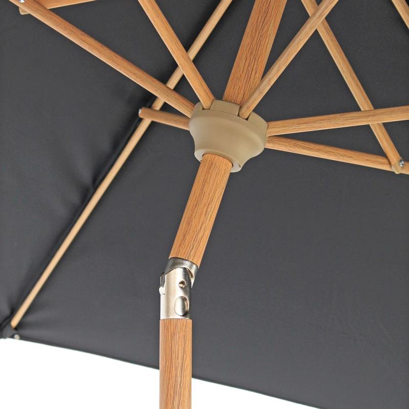 OMBRELLONE WOOD 3.0M  NERO