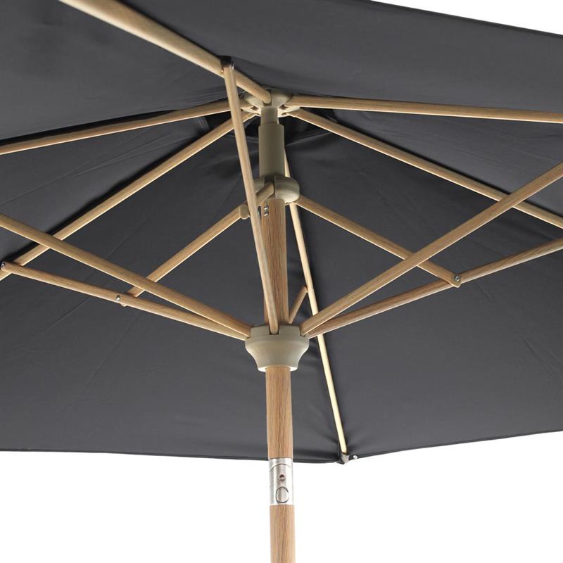 OMBRELLONE WOOD 3.0M  NERO