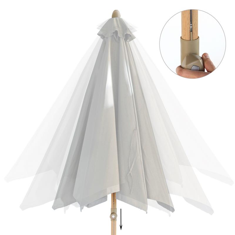 OMBRELLONE WOOD 3.0M  BEIGE