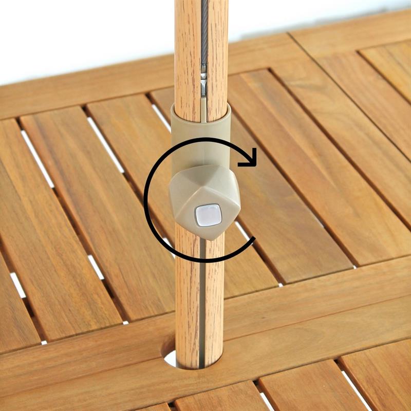OMBRELLONE WOOD 3.0M  BEIGE