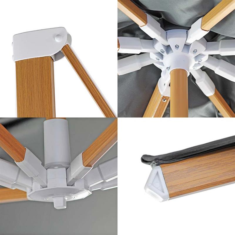 OMBRELLONE ROMA WOOD 3*4 NERO