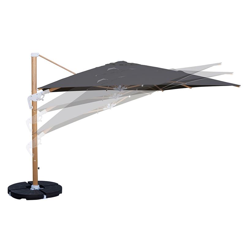 OMBRELLONE ROMA WOOD 3*4 NERO