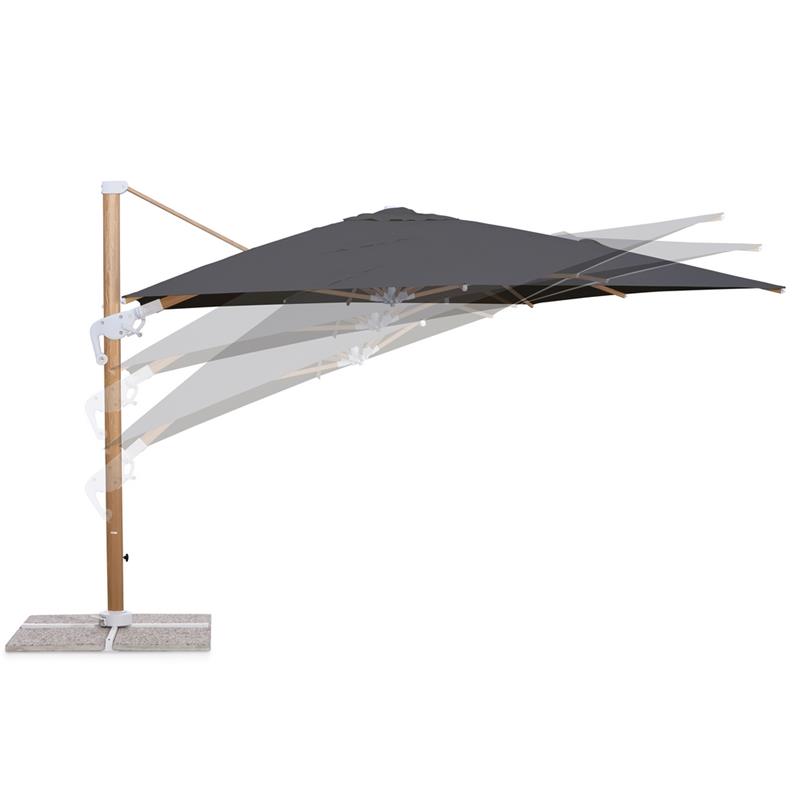 OMBRELLONE ROMA WOOD 3*4 NERO