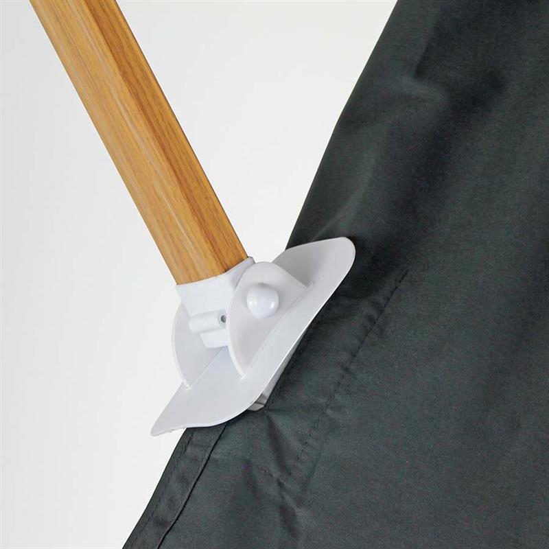 OMBRELLONE ROMA WOOD 4*4 NERO
